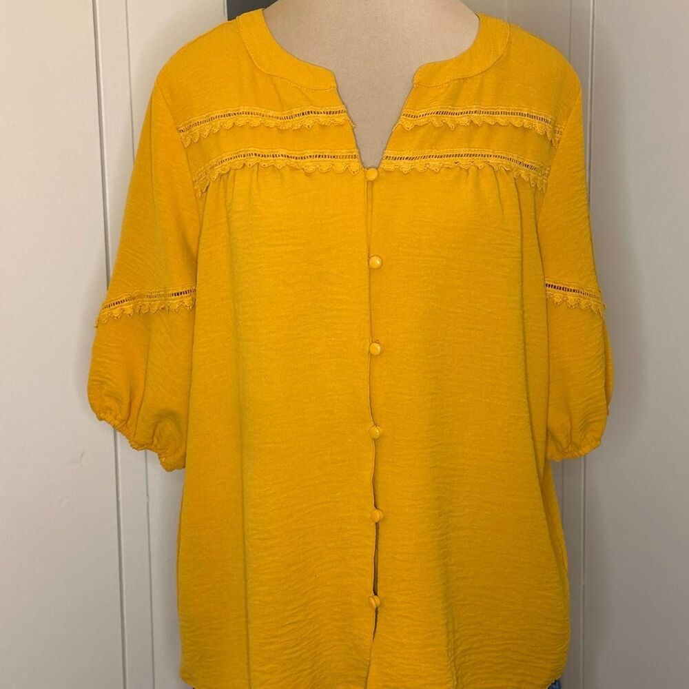 Adrienne-vittadini Women's Orange Blouse